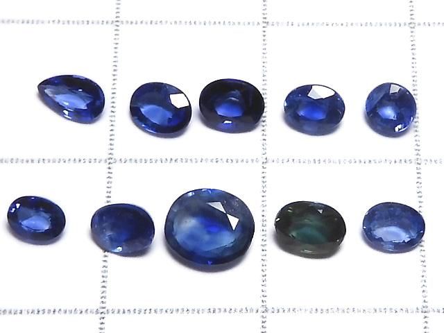 【動画】【1点もの】宝石質サファイアAAA ルース ファセットカット 10粒セット NO.122 サムネイル2