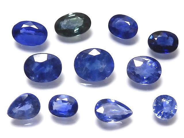 【動画】【1点もの】宝石質サファイアAAA ルース ファセットカット 11粒セット NO.123の画像