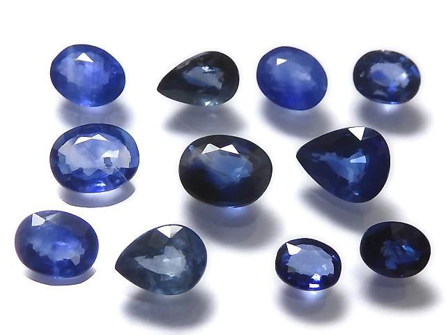 【動画】【1点もの】宝石質サファイアAAA ルース ファセットカット 11粒セット NO.130の画像