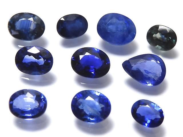 【動画】【1点もの】宝石質サファイアAAA ルース ファセットカット 10粒セット NO.131の画像