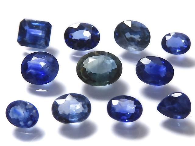 【動画】【1点もの】宝石質サファイアAAA ルース ファセットカット 11粒セット NO.132の画像