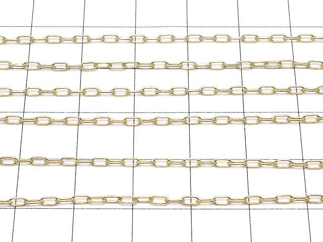 14KGF 長小豆(あずき) ペーパークリップチェーン 1.75mm 【40cm】【45cm】【50cm】 ネックレス 1本 サムネイル3