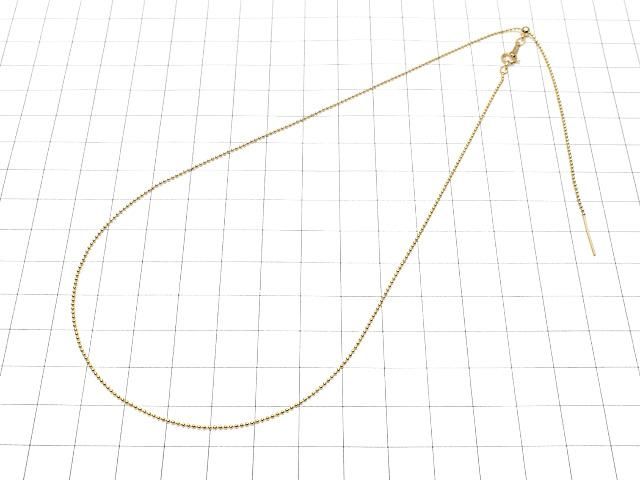 【動画】14KGF スライドアジャスター付き ボールチェーン 1.0mm 【46cm】 ネックレス 1本 サムネイル4