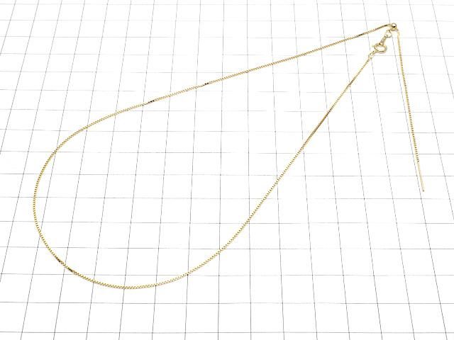【動画】14KGF スライドアジャスター付き ボックスチェーン 1.0mm 【46cm】 ネックレス 1本 サムネイル4