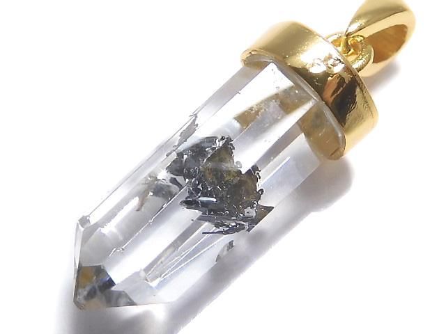 【動画】【1点もの】スティブナイトインクォーツ ペンダントトップ 18KGP製 NO.33の画像