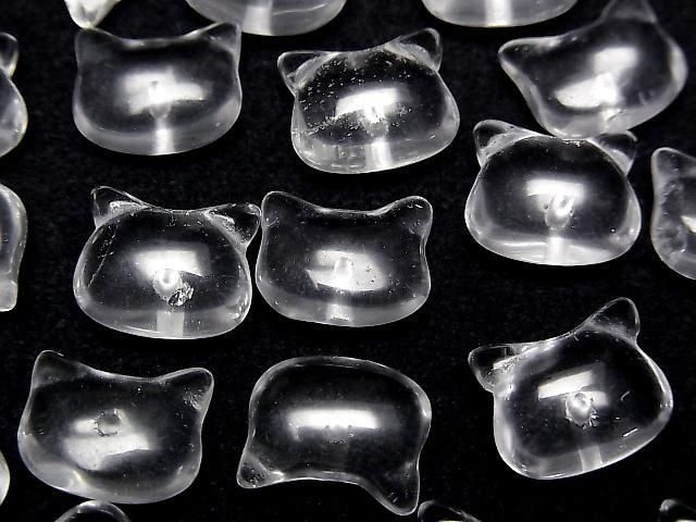【動画】クリスタルAA++ 猫モチーフ10×12mm 【片穴(裏面)】 2個の画像