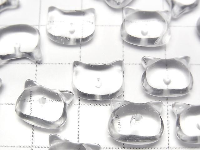 【動画】クリスタルAA++ 猫モチーフ10×12mm 【片穴(裏面)】 2個 サムネイル2