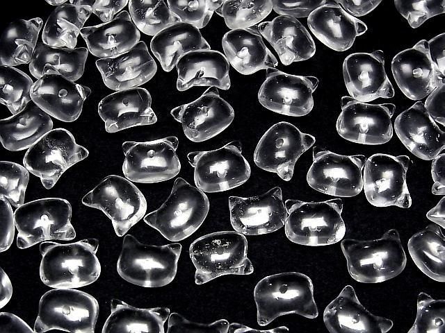 【動画】クリスタルAA++ 猫モチーフ10×12mm 【片穴(裏面)】 2個 サムネイル4