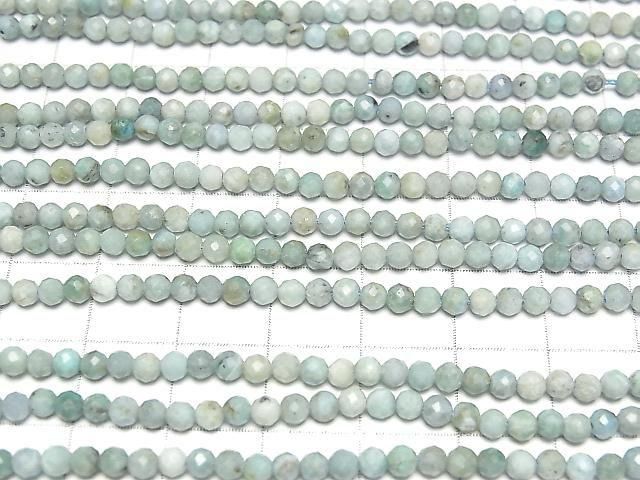 【動画】【素晴らしい輝き】ブルーオパール ラウンドカット3mm 1連(約37cm) サムネイル3