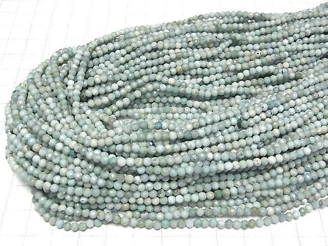 【動画】【素晴らしい輝き】ブルーオパール ラウンドカット3mm 1連(約37cm) サムネイル4