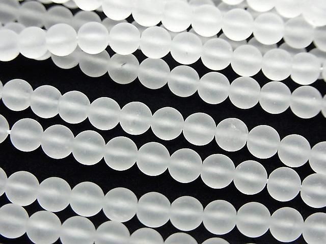 フロストクォーツAAA- ラウンド4〜4.5mm 1連(約36cm)の画像