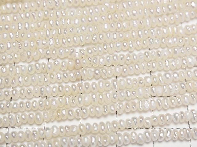 【動画】淡水真珠AA ホワイト ロンデル3~3.5mm 1連(約34cm) サムネイル2