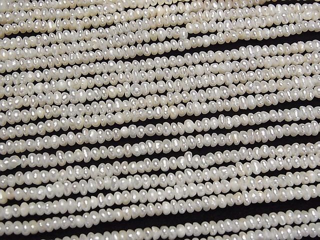 【動画】淡水真珠AA ホワイト ロンデル3~3.5mm 1連(約34cm) サムネイル3