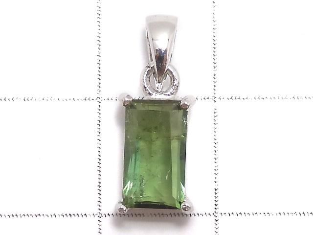 【動画】【1点もの】グリーントルマリンAAA- ファセットカット ペンダントトップ SILVER925製 NO.7 サムネイル2