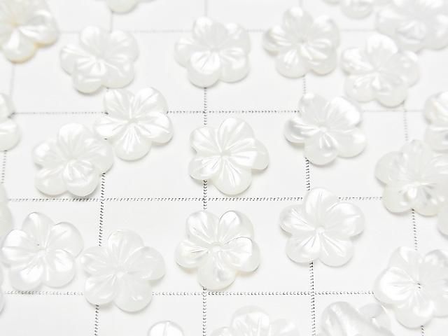 【動画】高品質ホワイトシェル(白蝶貝)AAA フラワー 【6mm】【8mm】 中央穴 4粒 サムネイル2