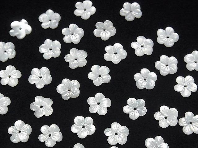 【動画】高品質ホワイトシェル(白蝶貝)AAA フラワー 【6mm】【8mm】 中央穴 4粒 サムネイル3