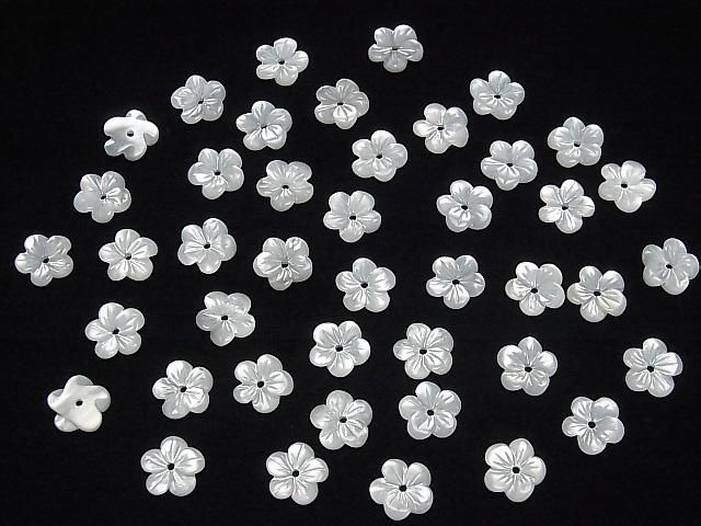 【動画】高品質ホワイトシェル(白蝶貝)AAA フラワー 【6mm】【8mm】 中央穴 4粒 サムネイル4