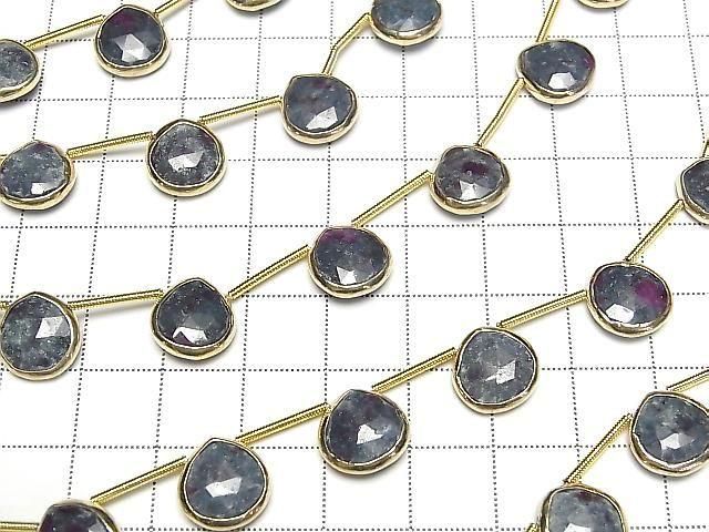 【動画】ルビーインフックサイト 枠留めマロン ブリオレットカット 半連/1連(約13cm) サムネイル3