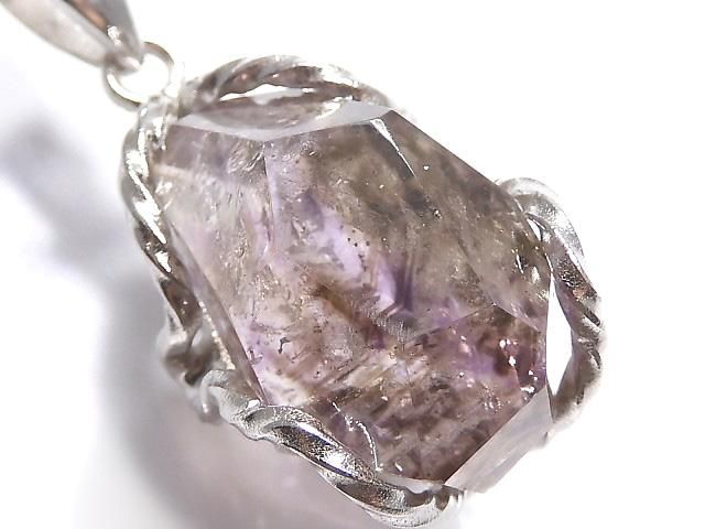 【動画】【1点もの】水入りエレスチャルクォーツAAA- ペンダントトップ SILVER925製 NO.211の画像