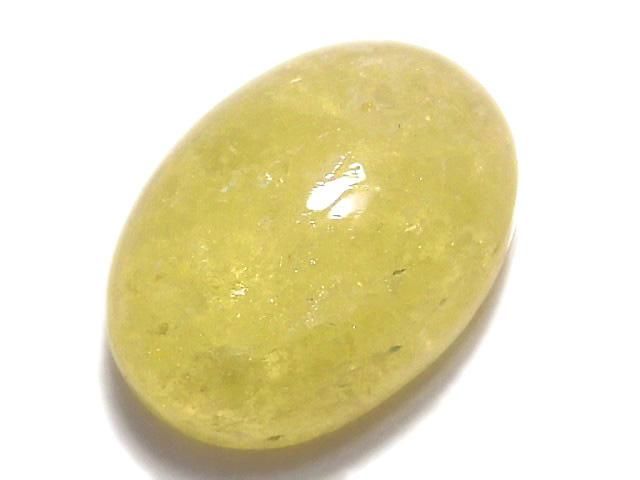 【動画】【1点もの】イエローダンビュライト カボション 1個 NO.37の画像
