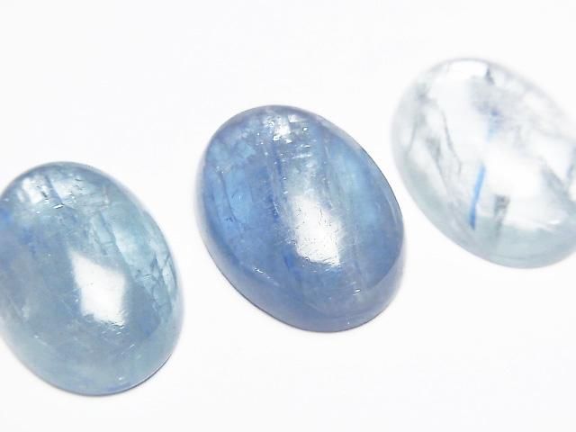 【動画】【1点もの】スカイカイヤナイトAA++ オーバル カボション19×14mm 3個セットの画像