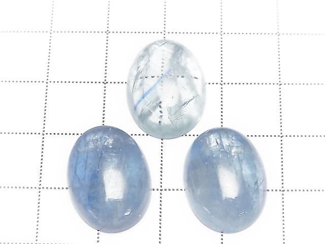 【動画】【1点もの】スカイカイヤナイトAA++ オーバル カボション19×14mm 3個セット サムネイル2