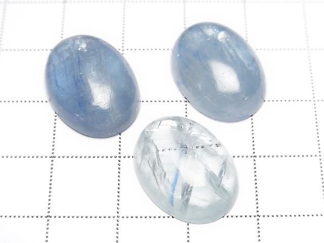 【動画】【1点もの】スカイカイヤナイトAA++ オーバル カボション19×14mm 3個セット サムネイル3