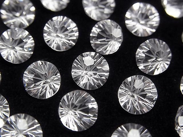 【動画】宝石質クリスタルAAA ルース ラウンド ファンシーカット8×8mm 2粒の画像