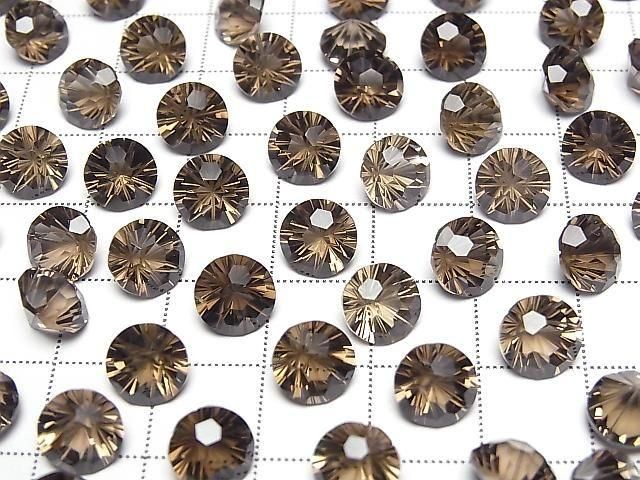 【動画】宝石質スモーキークォーツAAA ルース ラウンド ファンシーカット8×8mm 2粒 サムネイル3