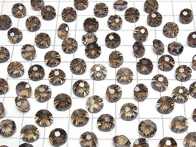 【動画】宝石質スモーキークォーツAAA ルース ラウンド ファンシーカット8×8mm 2粒 サムネイル4
