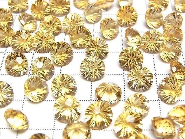 【動画】宝石質シトリンAAA ルース ラウンド ファンシーカット8×8mm 1粒 サムネイル3