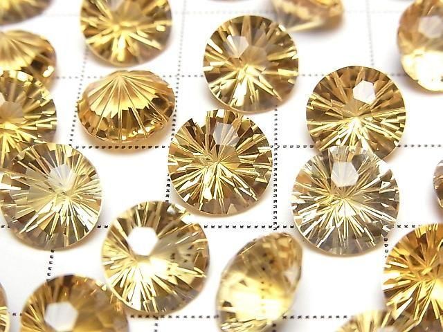 【動画】宝石質シトリンAAA ルース ラウンド ファンシーカット10×10mm 1粒 サムネイル2