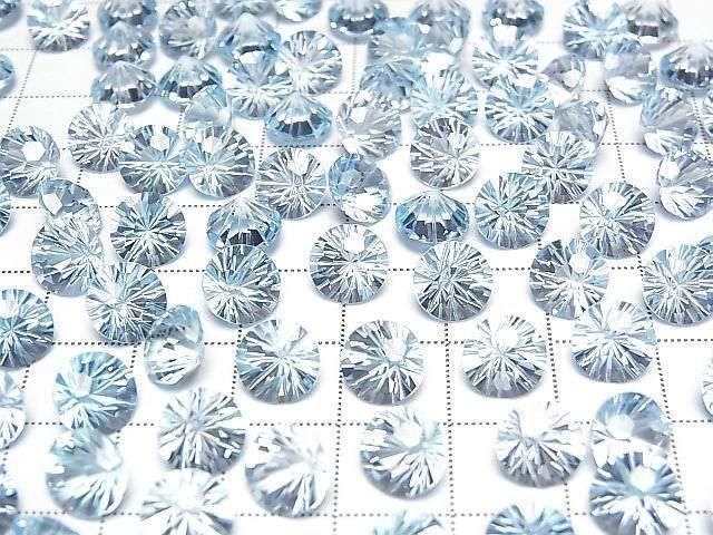 【動画】宝石質スカイブルートパーズAAA ルース ラウンド ファンシーカット8×8mm 1粒 サムネイル4