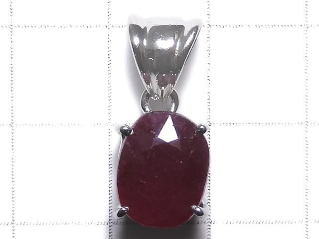 【動画】【1点もの】宝石質ルビーAAA- ファセットカットペンダントトップ SILVER925製 NO.1 サムネイル2