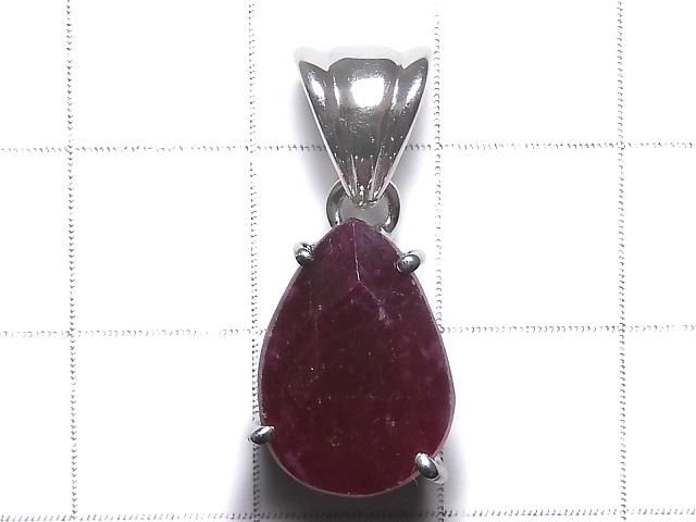 【動画】【1点もの】宝石質ルビーAAA- ファセットカットペンダントトップ SILVER925製 NO.2 サムネイル2