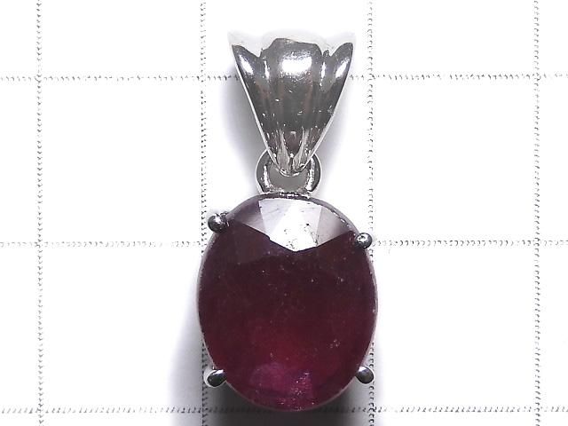 【動画】【1点もの】宝石質ルビーAAA- ファセットカットペンダントトップ SILVER925製 NO.5 サムネイル2