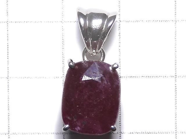 【動画】【1点もの】宝石質ルビーAAA- ファセットカットペンダントトップ SILVER925製 NO.7 サムネイル2