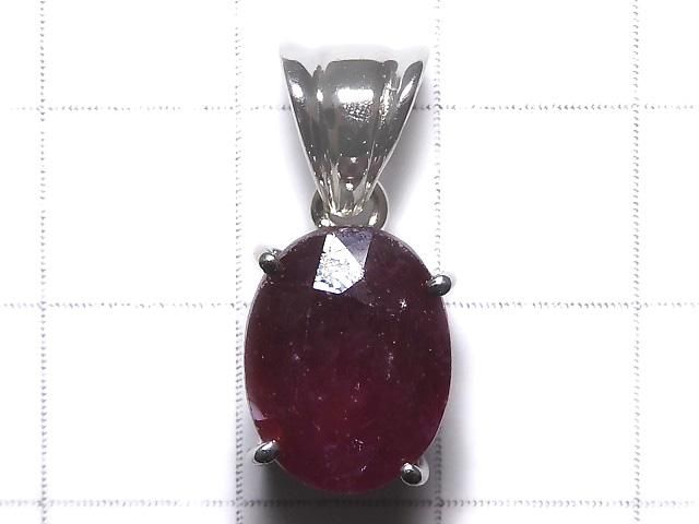 【動画】【1点もの】宝石質ルビーAAA- ファセットカットペンダントトップ SILVER925製 NO.8 サムネイル2