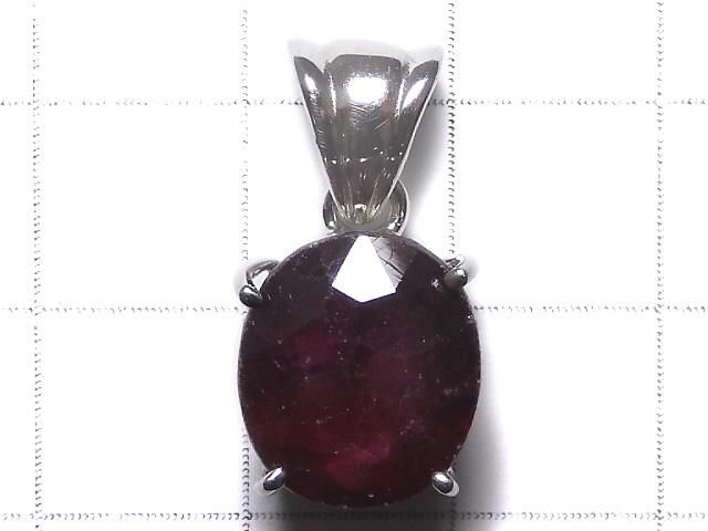 【動画】【1点もの】宝石質ルビーAAA- ファセットカットペンダントトップ SILVER925製 NO.9 サムネイル2
