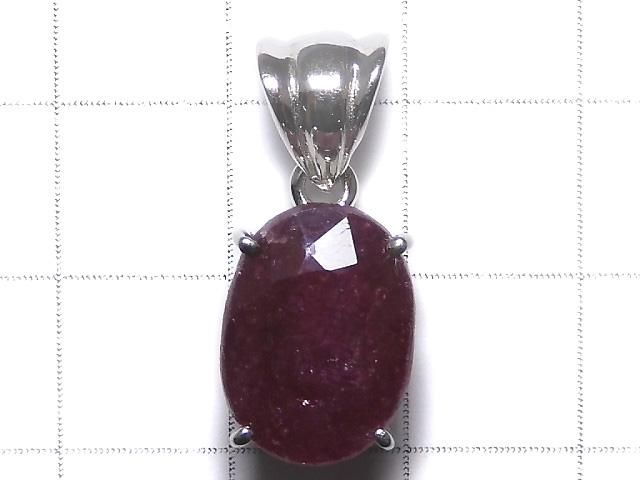 【動画】【1点もの】宝石質ルビーAAA- ファセットカットペンダントトップ SILVER925製 NO.10 サムネイル2