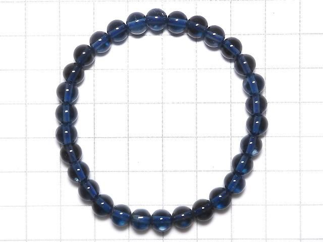 【動画】【1点もの】宝石質ロンドンブルートパーズAAA ラウンド6.5mm 1連(ブレス) NO.18 サムネイル2