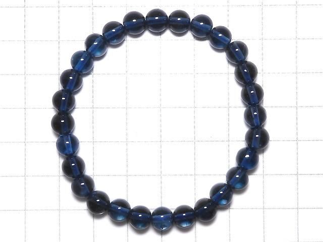 【動画】【1点もの】宝石質ロンドンブルートパーズAAA ラウンド6.5mm 1連(ブレス) NO.19 サムネイル2