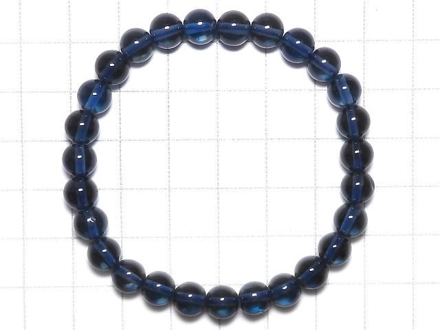 【動画】【1点もの】宝石質ロンドンブルートパーズAAA ラウンド6.5mm 1連(ブレス) NO.20 サムネイル2