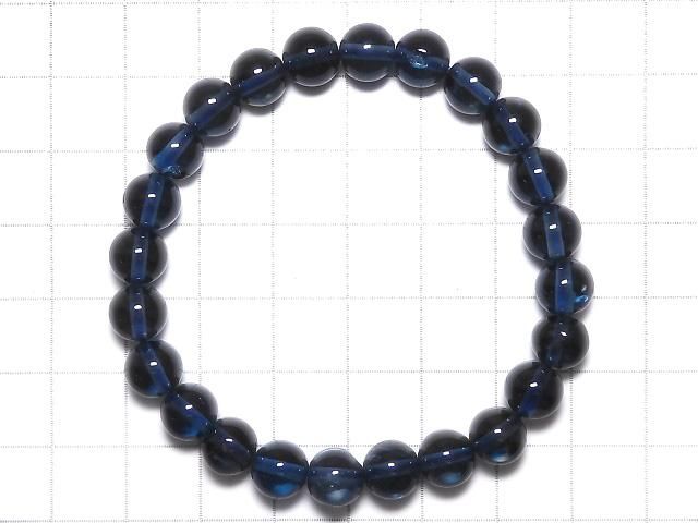 【動画】【1点もの】宝石質ロンドンブルートパーズAAA ラウンド7.5mm 1連(ブレス) NO.23 サムネイル2