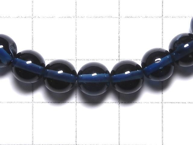 【動画】【1点もの】宝石質ロンドンブルートパーズAAA ラウンド7.5mm 1連(ブレス) NO.23 サムネイル3