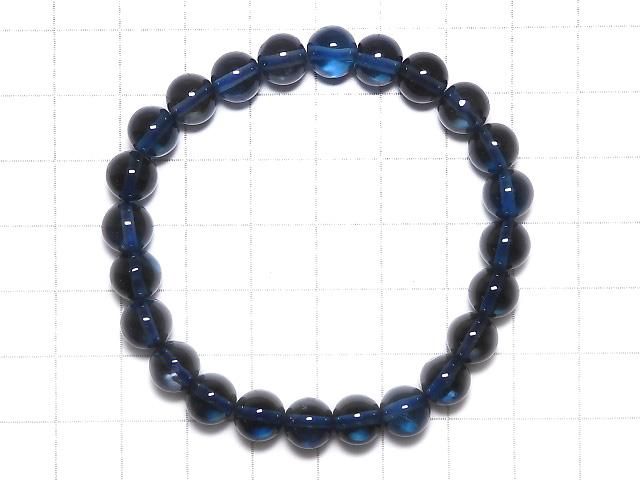 【動画】【1点もの】宝石質ロンドンブルートパーズAAA ラウンド7.5mm 1連(ブレス) NO.24 サムネイル2
