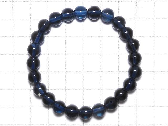 【動画】【1点もの】宝石質ロンドンブルートパーズAAA ラウンド7.5mm 1連(ブレス) NO.26 サムネイル2