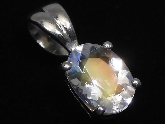 【動画】【1点もの】宝石質アンデシンラブラドライト ペンダントトップ SILVER925製 NO.64の画像