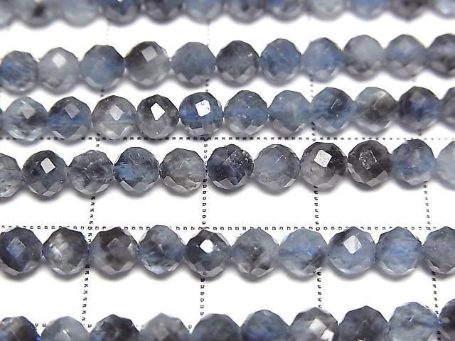 【動画】【素晴らしい輝き】ディープブルーアクアマリンAA++ ラウンドカット4mm 半連/1連(約36cm) サムネイル2