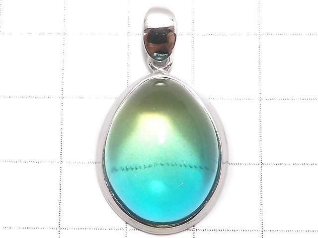 【動画】【1点もの】ブルーカラーアンバー(琥珀) ペンダントトップ SILVER925製 NO.173 サムネイル2